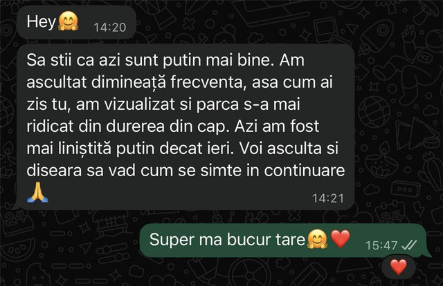 Mesaj primit de la o clientă