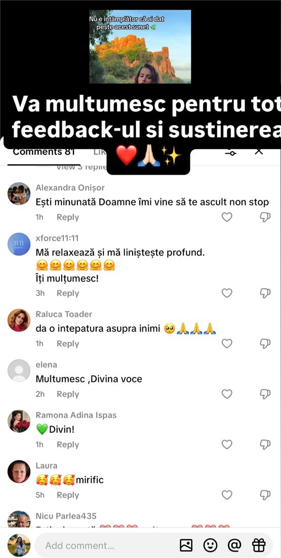 Mesaj primit de la o clientă
