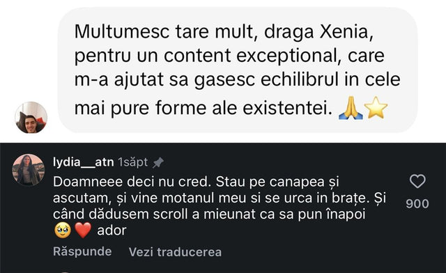 Mesaj primit de la o clientă