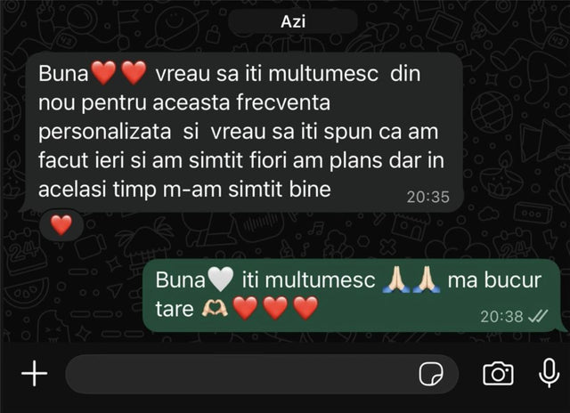 Mesaj primit de la o clientă