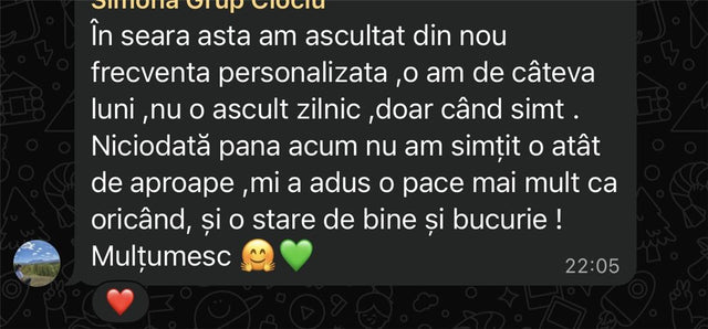 Mesaj primit de la o clientă