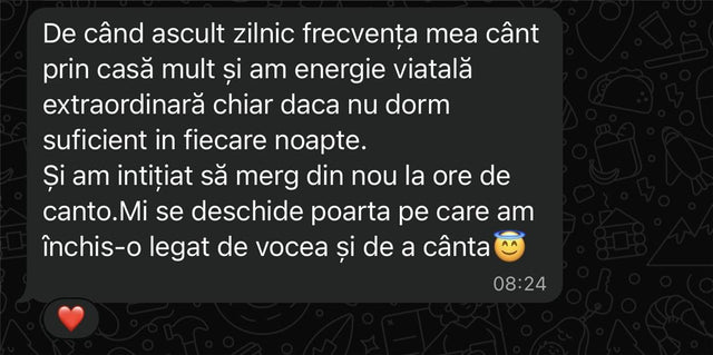Mesaj primit de la o clientă